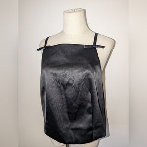 GAP Black Satin Camisole Top With Bows